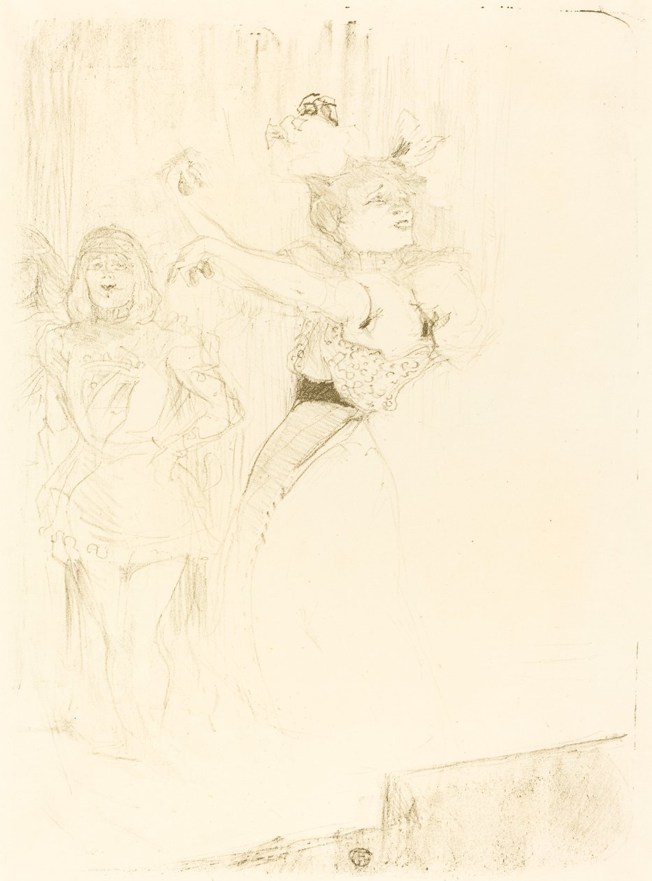 Lender tanssii Boleroa elokuvassa "Chilperic" tekijältä Henri de Toulouse Lautrec