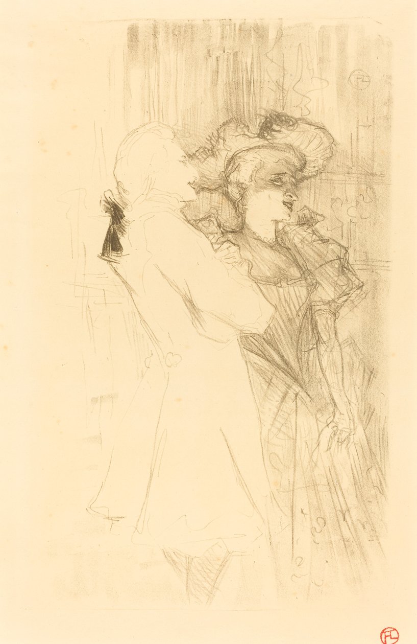 Lender ja Auguez in La chanson de fortunio Lender ja Auguez in La chanson..., 1895. tekijältä Henri de Toulouse Lautrec