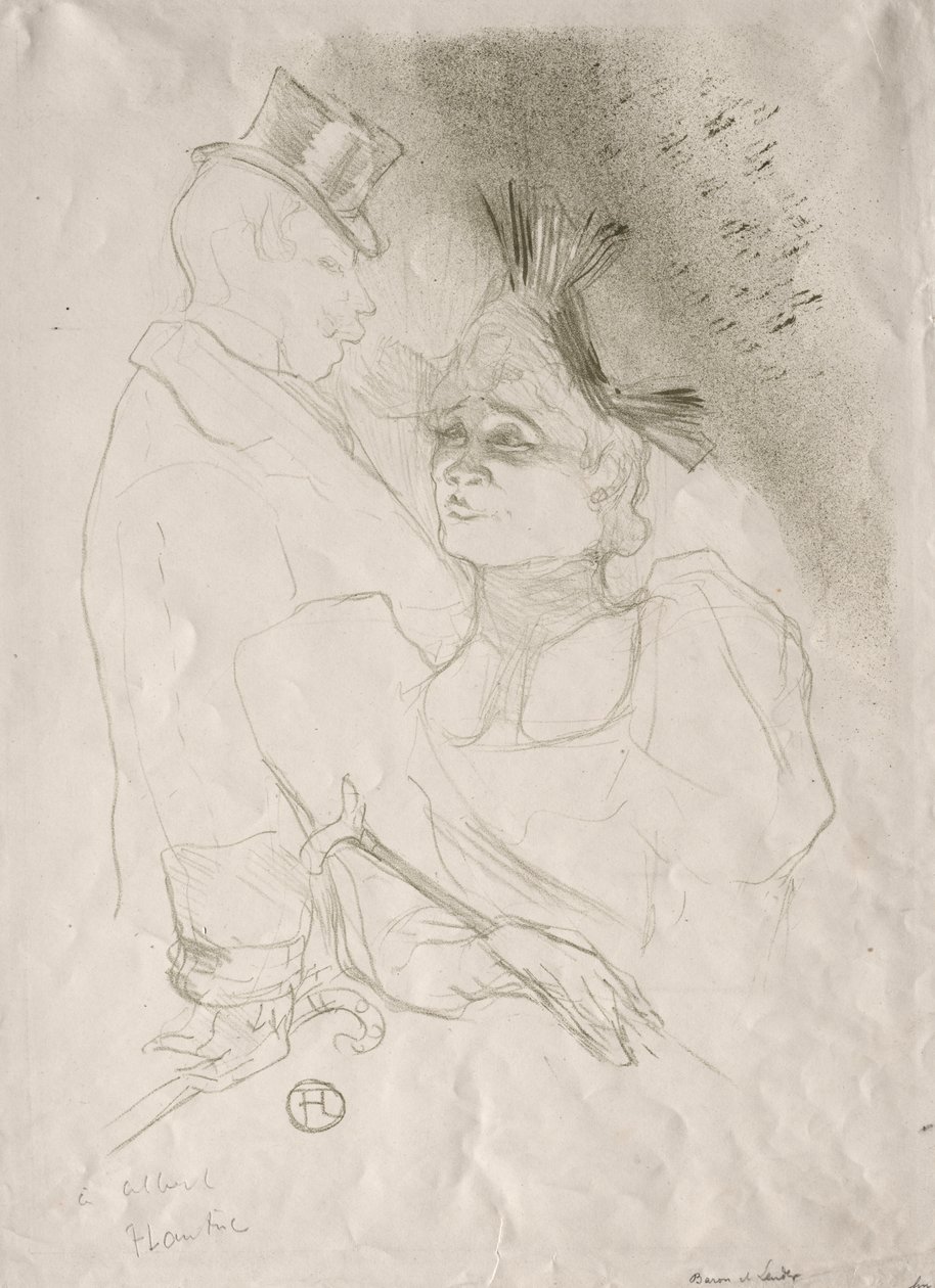 Lainaaja ja Paroni tekijältä Henri de Toulouse Lautrec
