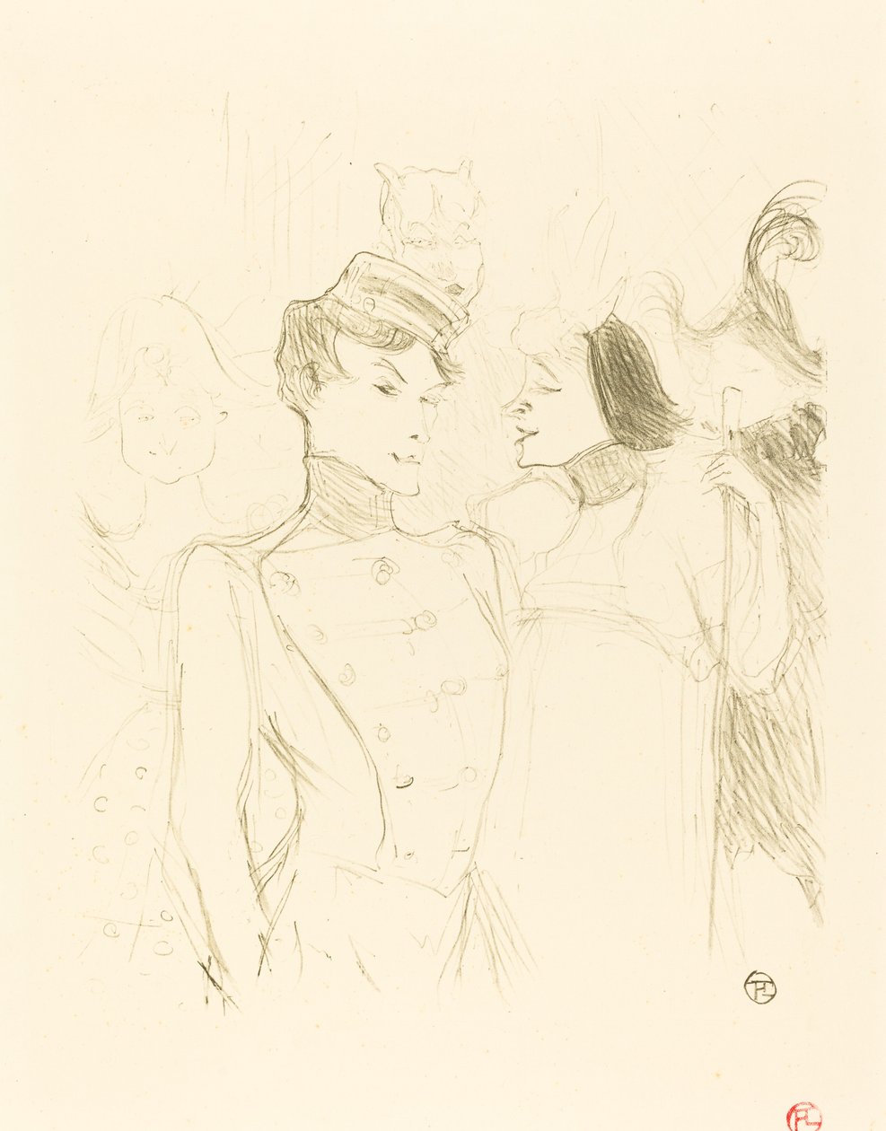 Lainaaja ja Lavalliere (Lender ja Lavalliere) tekijältä Henri de Toulouse Lautrec