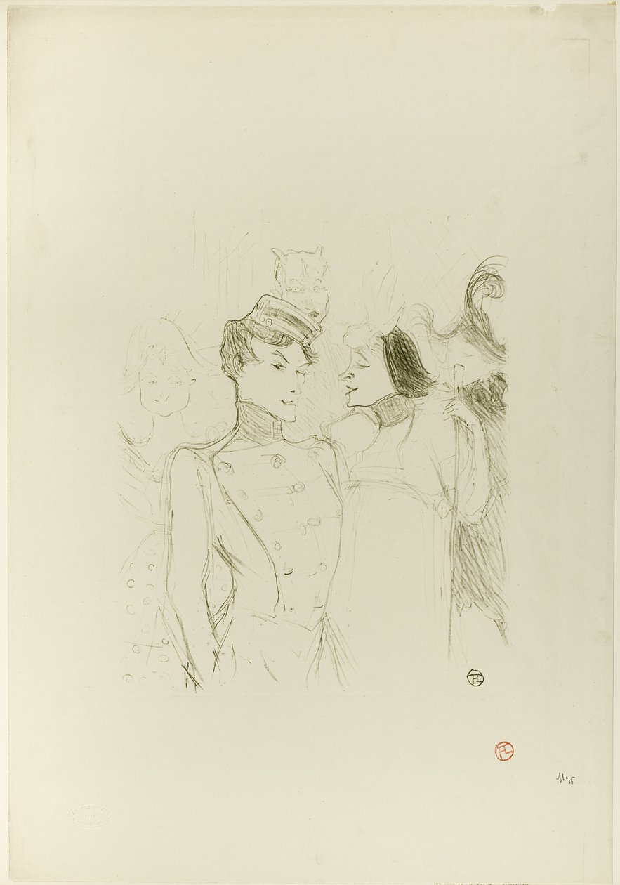 Lender ja Lavallière Revuessa Variétésissa tekijältä Henri de Toulouse Lautrec