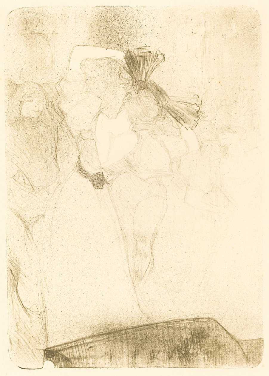 Takan lainaaja Tanssii Boleroa elokuvassa "Chilperic" tekijältä Henri de Toulouse Lautrec