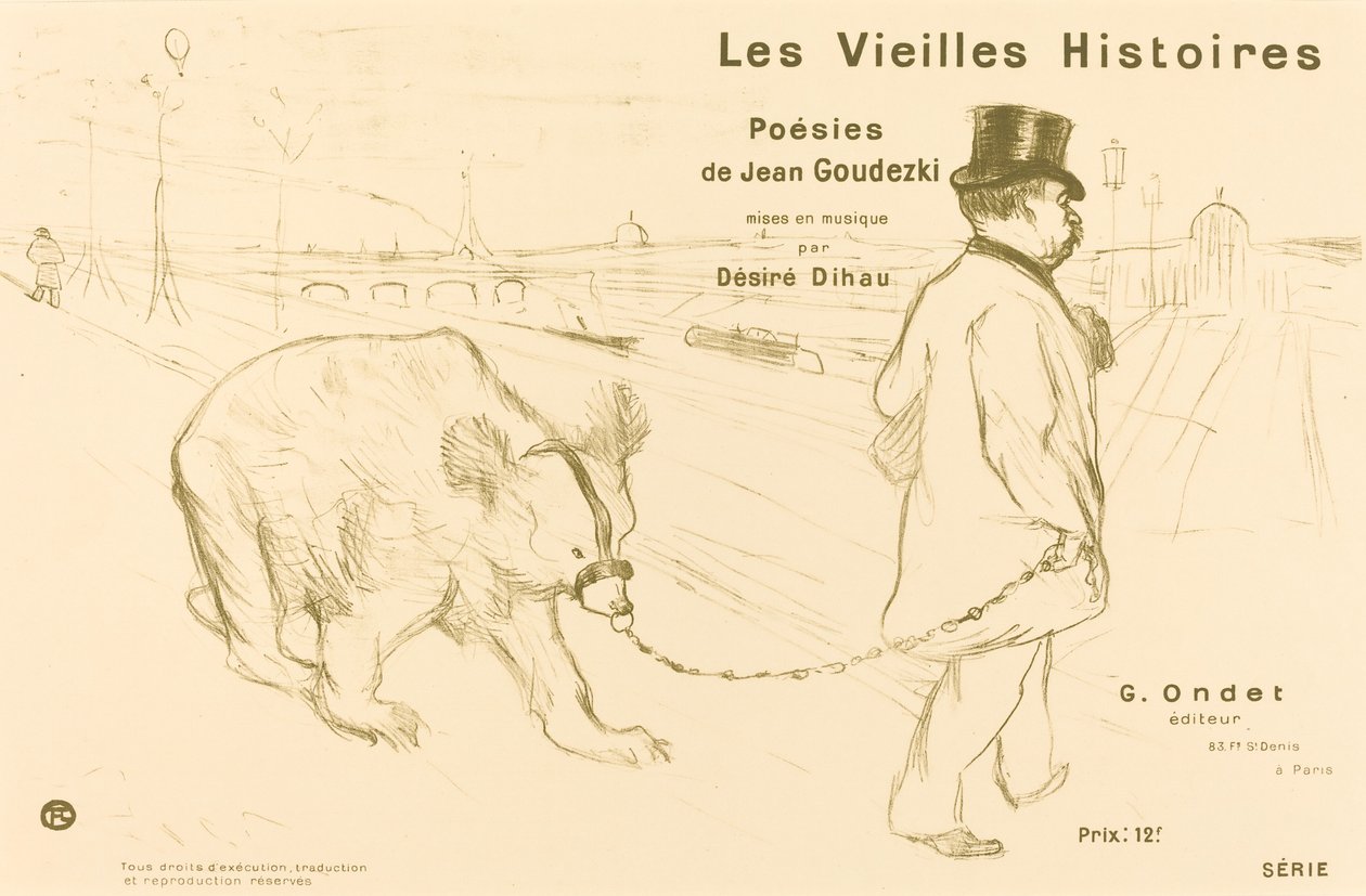 Vanhat tarinat (kansi/etupuoli) tekijältä Henri de Toulouse Lautrec