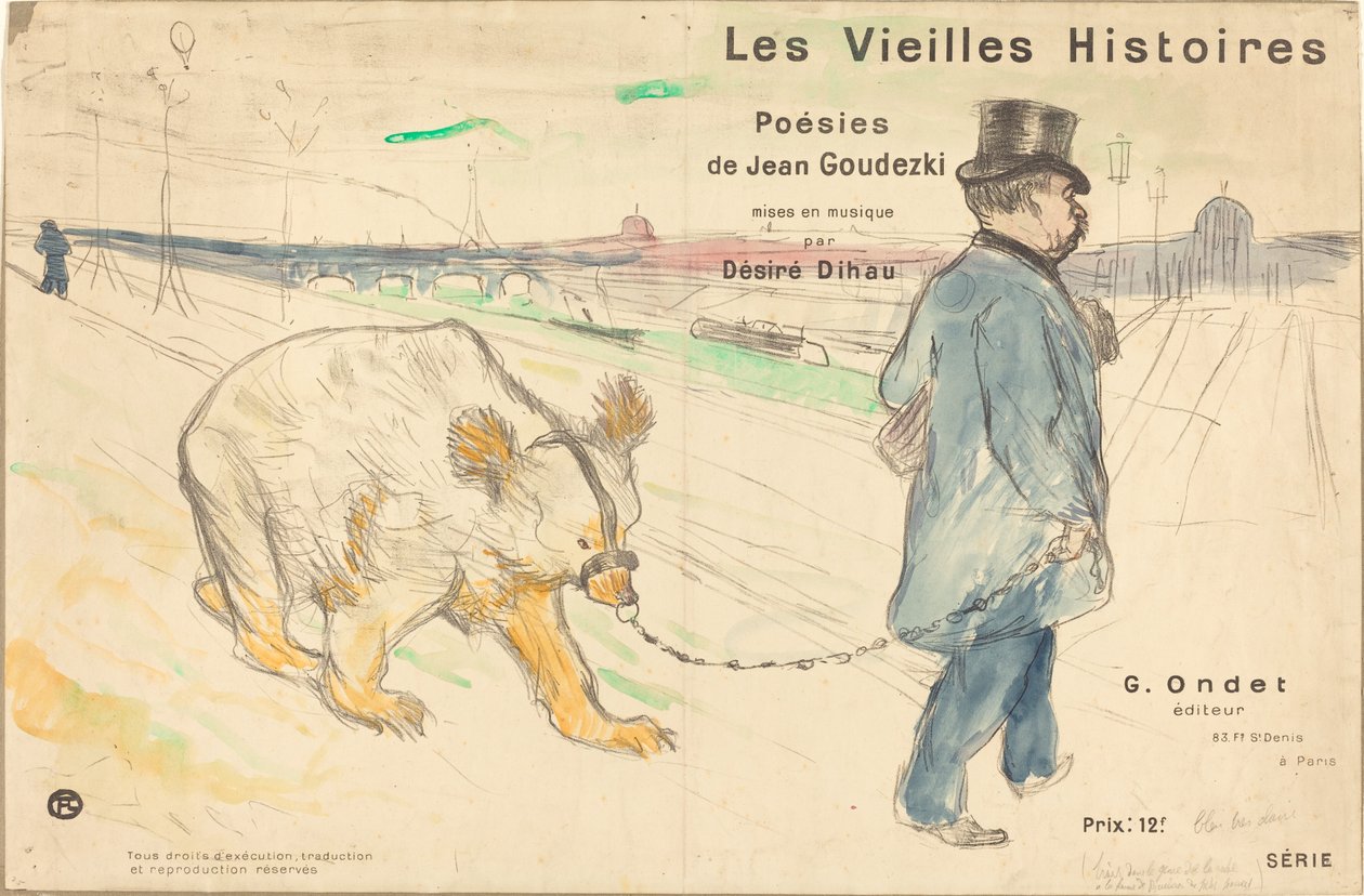 Vanhat tarinat (kansi/etupuoli) tekijältä Henri de Toulouse Lautrec
