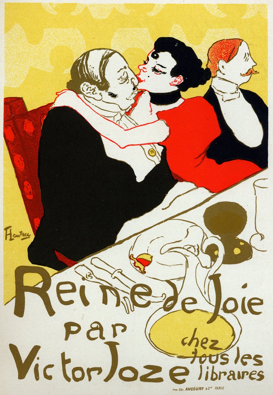 Kirjallisuus. Ilon kuningatar, Victor Jozen romaani. Henri de Toulouse Lautrecin juliste, Ranska, n. 1892 (juliste) tekijältä Henri de Toulouse Lautrec