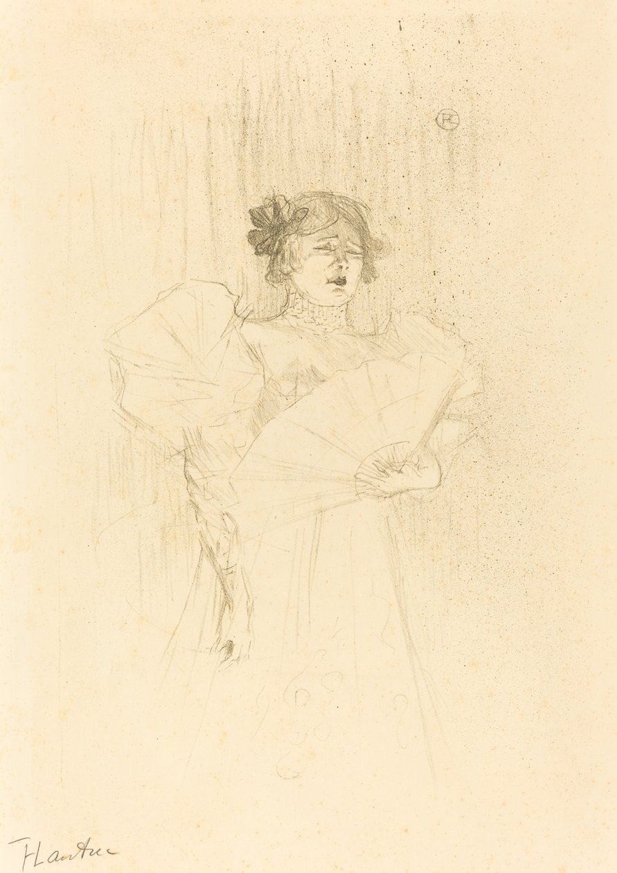 Luce Myres Full Face Luce Myrès, koko kasvot, 1895. tekijältä Henri de Toulouse Lautrec