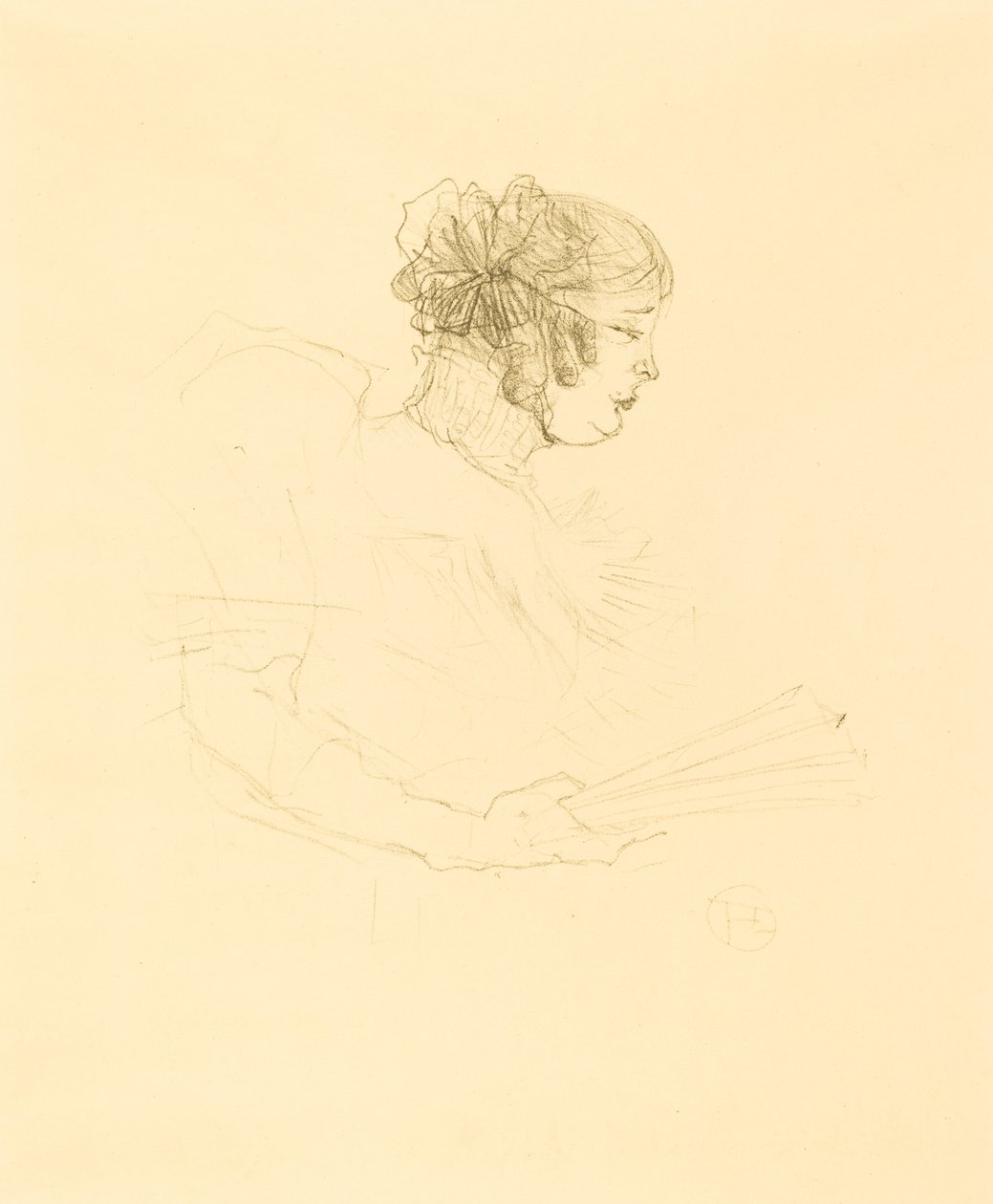 Luce Myres profiilissa (Luce Myrès, de profil) tekijältä Henri de Toulouse Lautrec