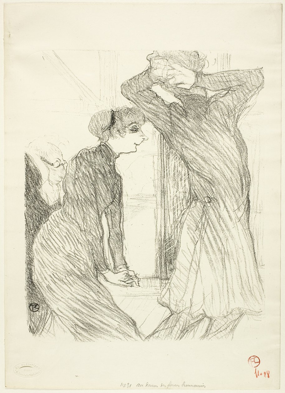 Lugné-Poé ja Bady elokuvassa "Ihmisvoimien yläpuolella" tekijältä Henri de Toulouse Lautrec