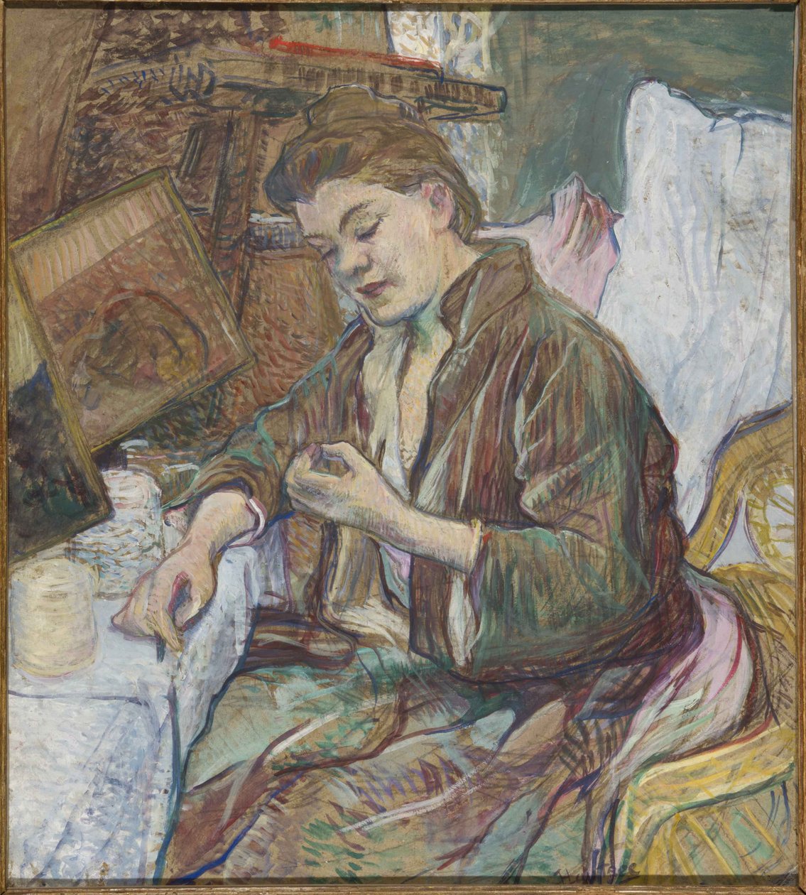 Madame Favre wc:ssä, 1891 tekijältä Henri de Toulouse Lautrec