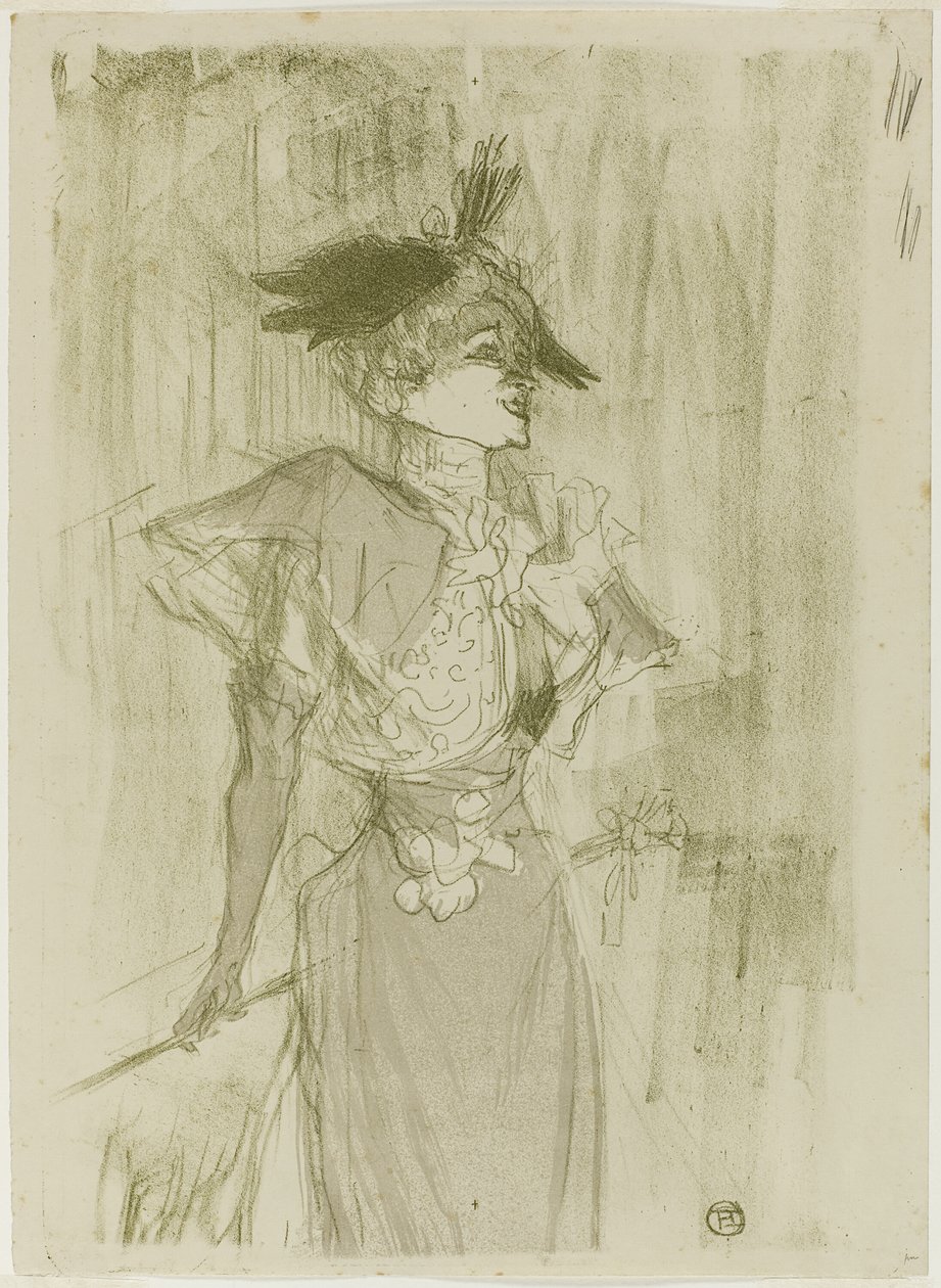 Mademoiselle Marcelle Lender, seisoo tekijältä Henri de Toulouse Lautrec