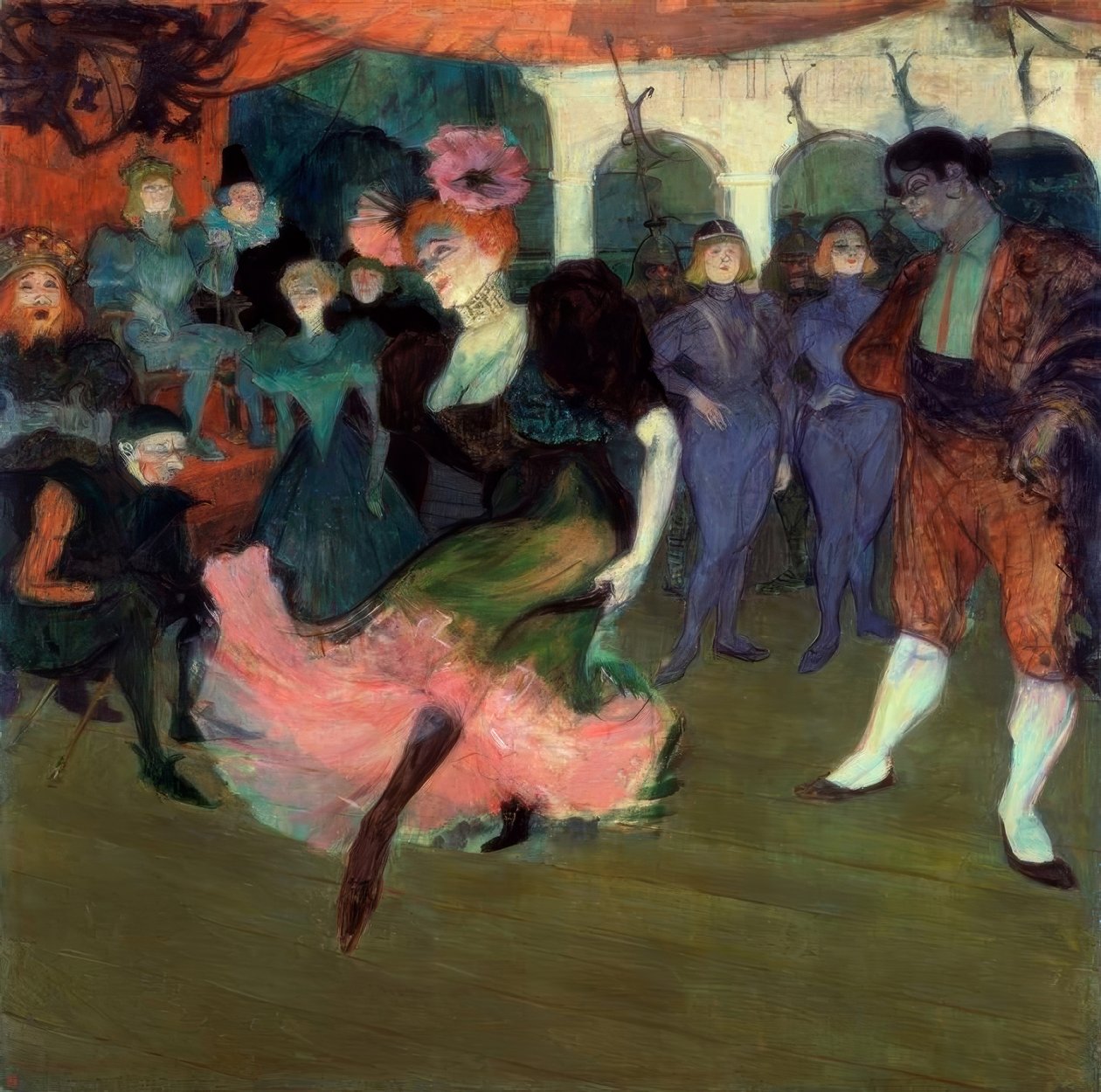 Marcelle Lender tanssii Chilpericin boleroa tekijältä Henri de Toulouse Lautrec