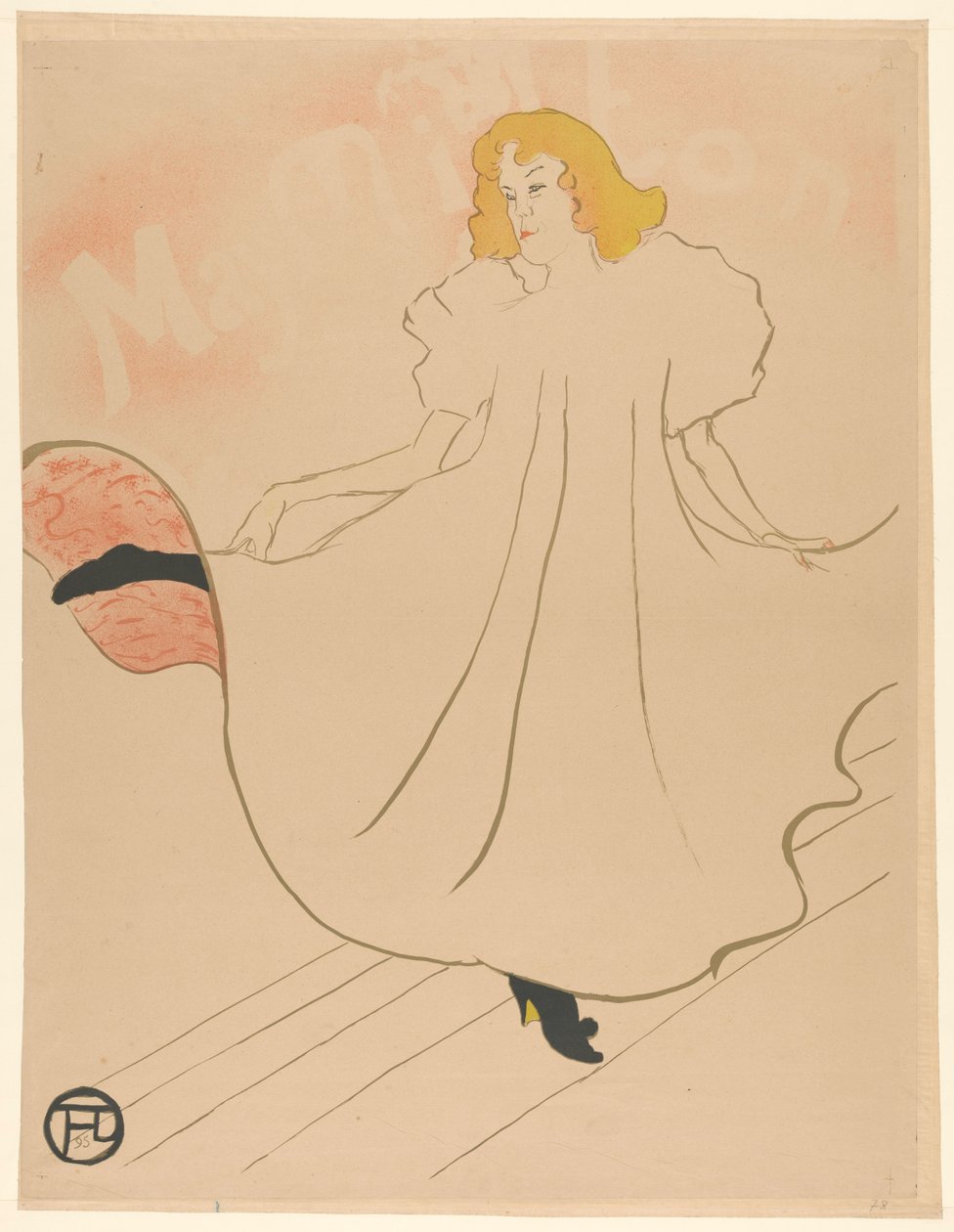 Toukokuu Milton dansend May Milton (otsikko esineessä) tekijältä Henri de Toulouse Lautrec