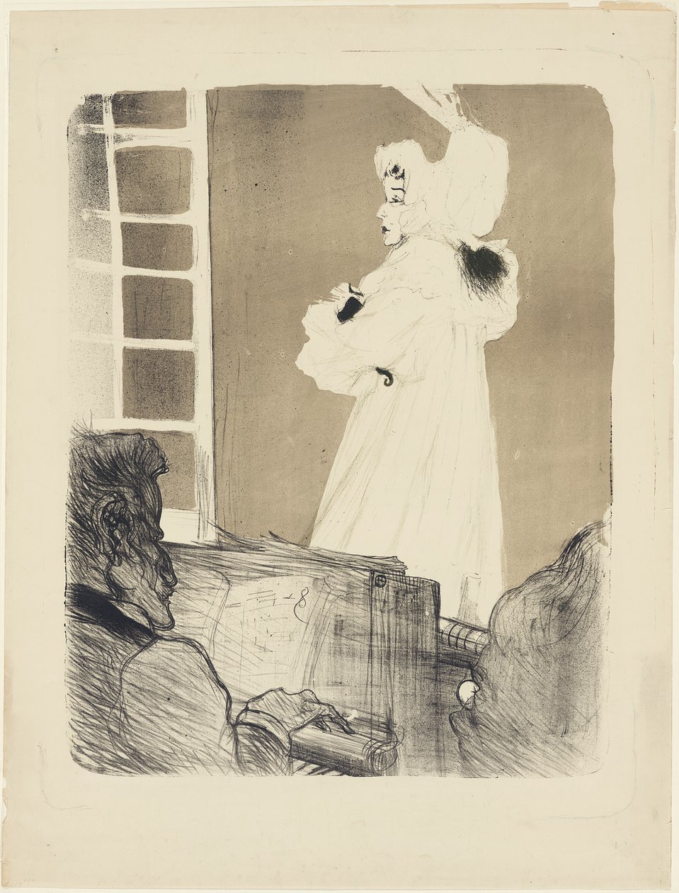 Miss May Belfort (iso lautanen) tekijältä Henri de Toulouse Lautrec