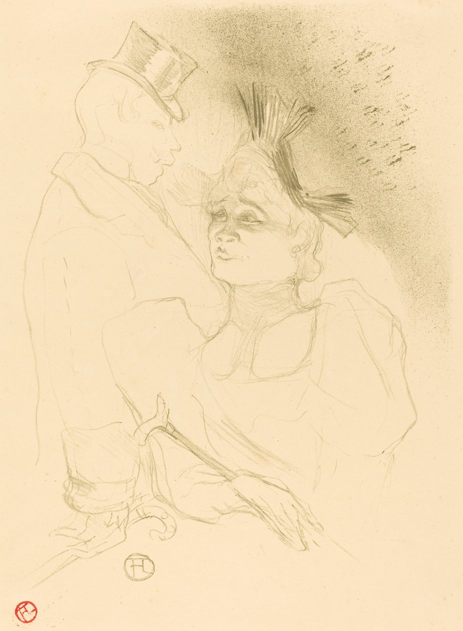 Neiti. Lainaaja ja paroni (Mlle. Lender et Baron) tekijältä Henri de Toulouse Lautrec