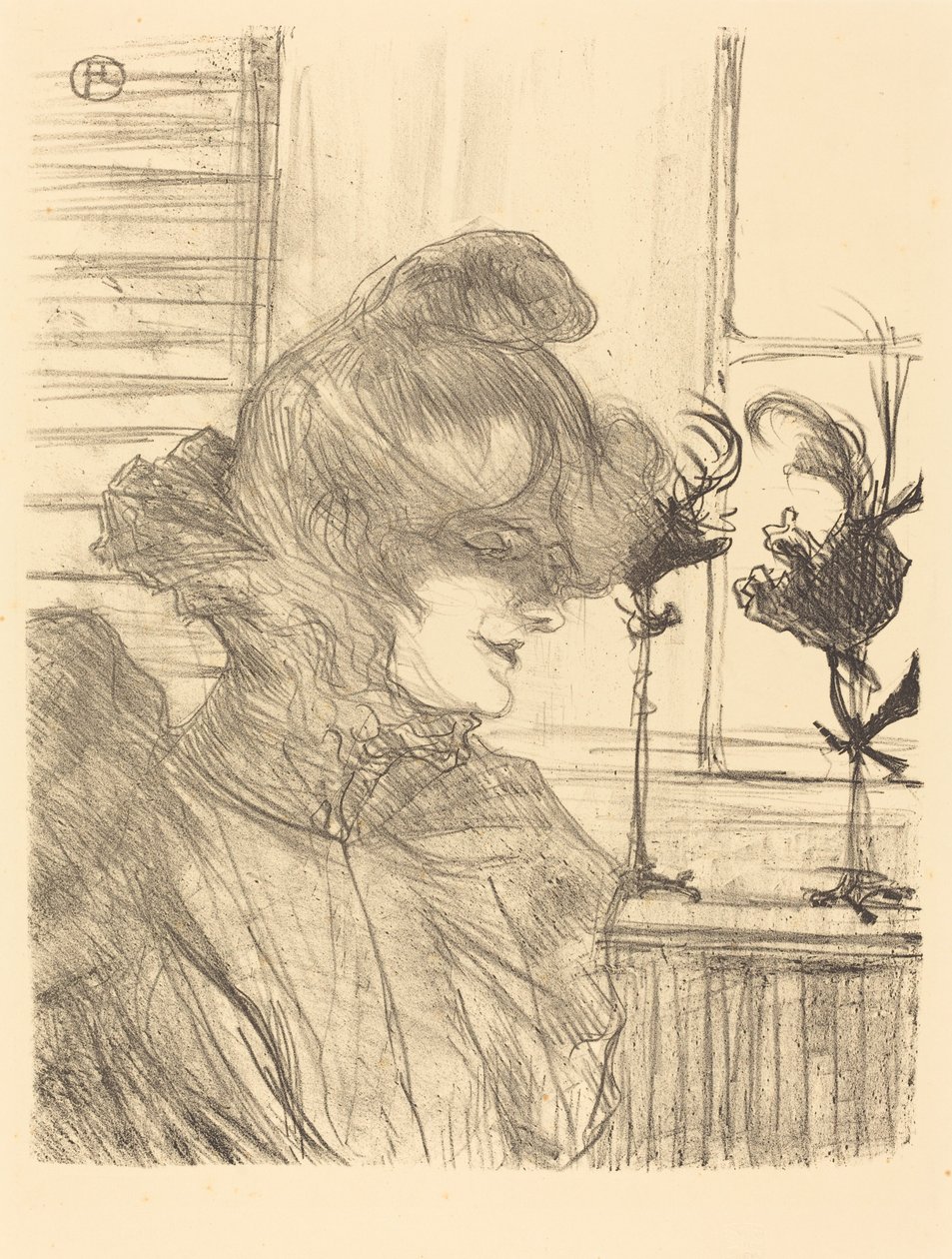 Mme. Le Marguoin, Milliner Rouva Le Marguoin, muotisuunnittelija, 1900. tekijältä Henri de Toulouse Lautrec
