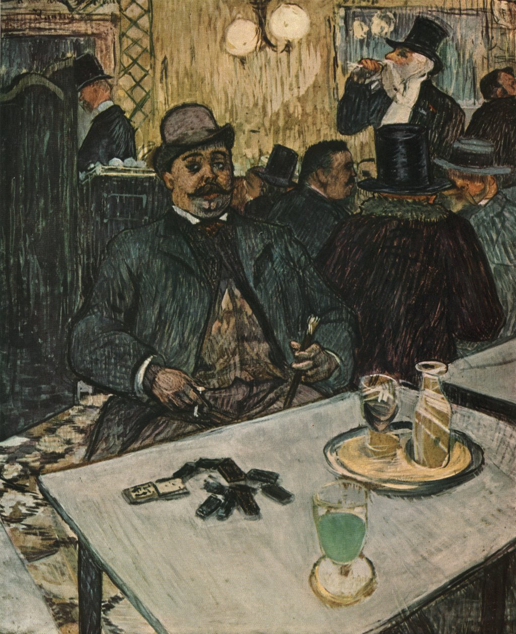 "Monsieur Boileau kahvilassa", 1893, 1952. tekijältä Henri de Toulouse Lautrec