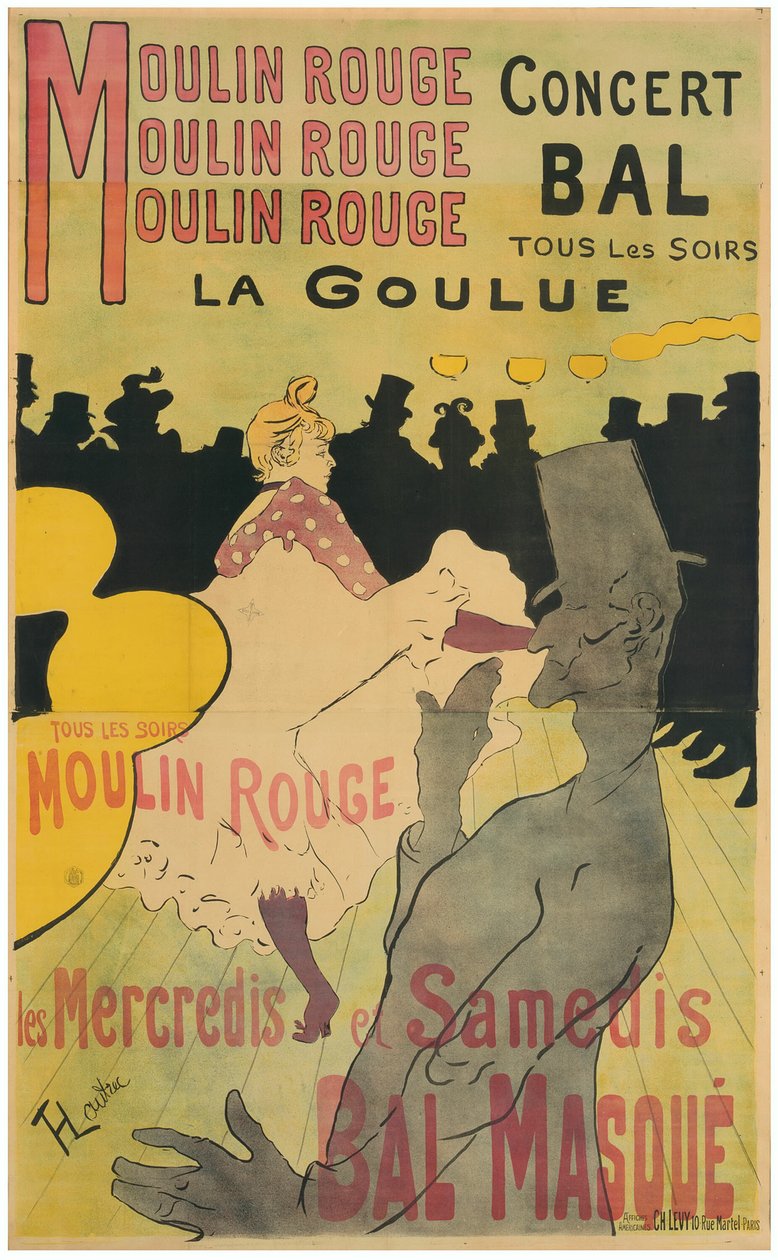 Moulin Rouge, La Goulue tekijältä Henri de Toulouse Lautrec