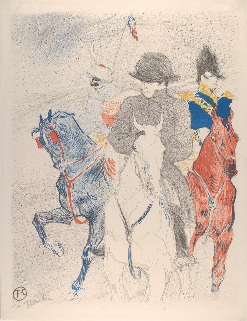 Napoleon, 1895 (värikynä, sivellin ja roiskeliitografia, vohvelipaperi) tekijältä Henri de Toulouse Lautrec