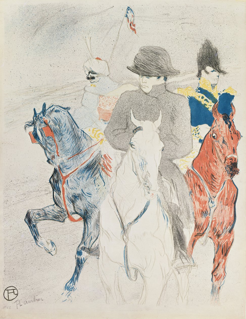 Napoleonin ratsastus, 1895 tekijältä Henri de Toulouse Lautrec