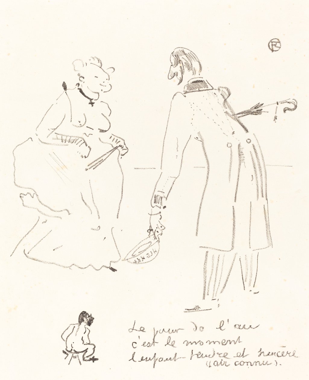 Uudenvuoden tervehdys Uudenvuoden kohteliaisuus, 1897. tekijältä Henri de Toulouse Lautrec