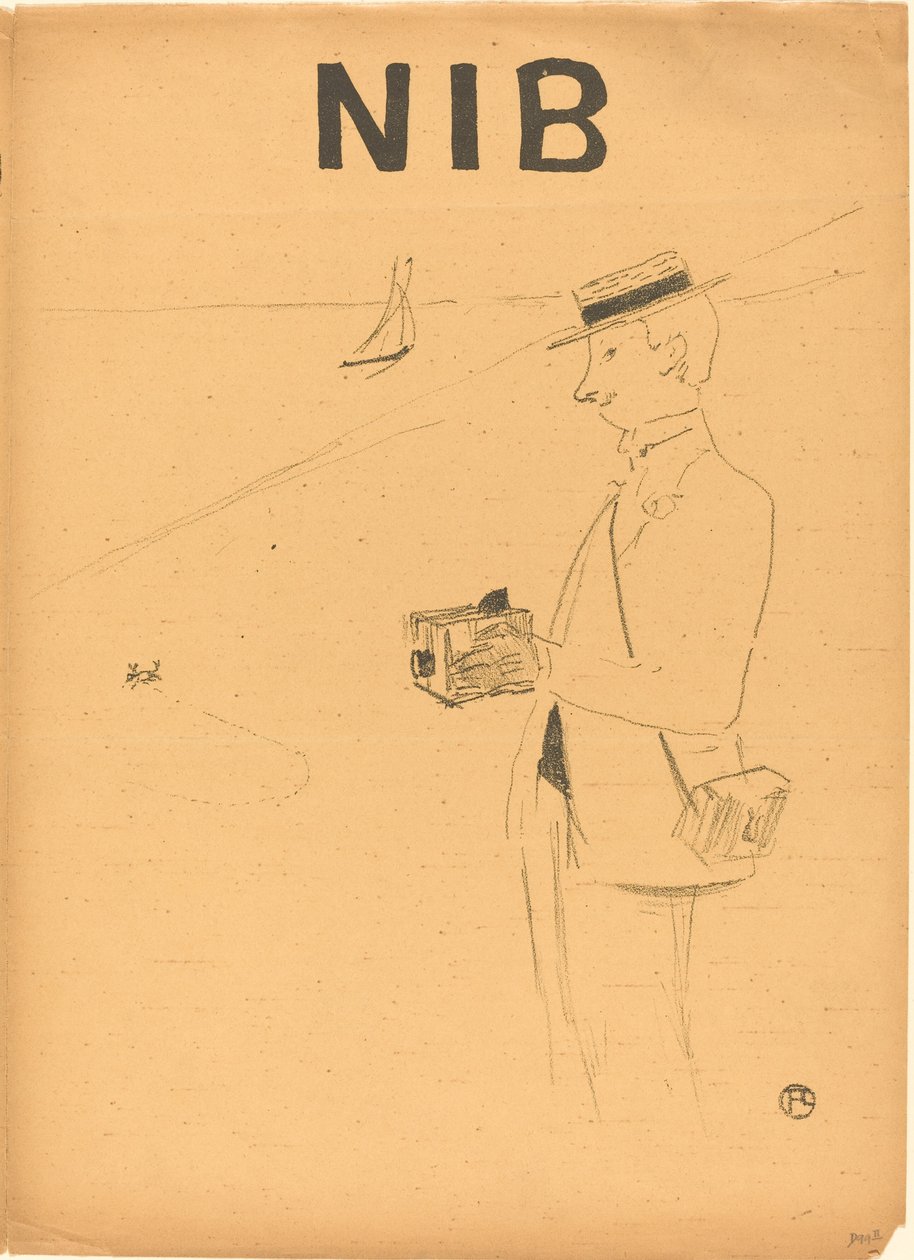Nib tai amatöörivalokuvaaja [oikealla edessä] tekijältä Henri de Toulouse Lautrec