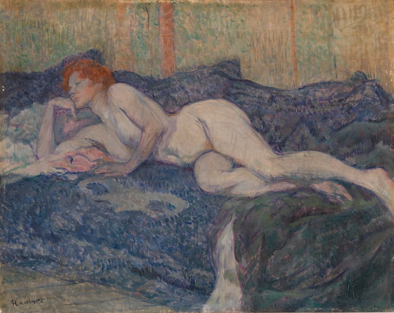 Alaston makaa sohvalla tekijältä Henri de Toulouse Lautrec