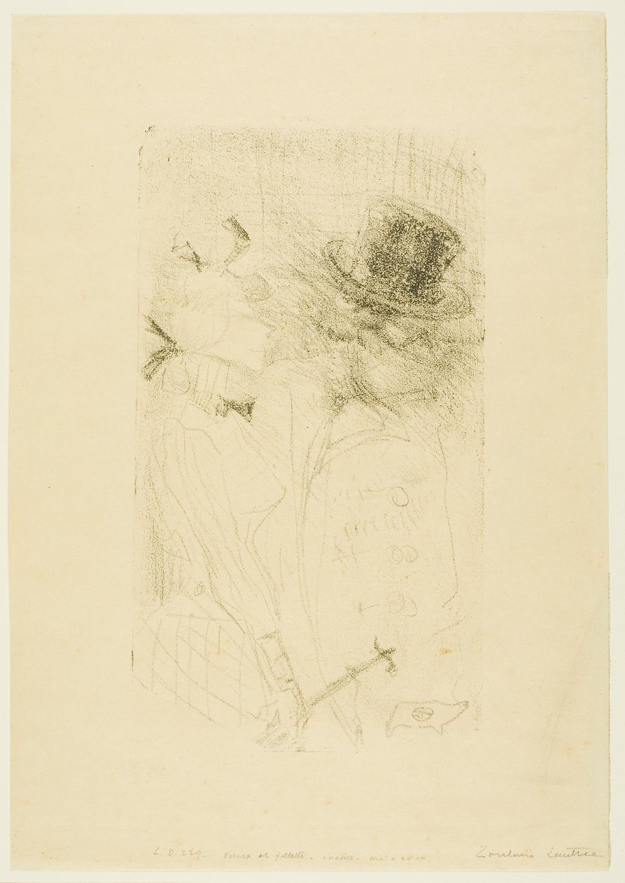 Vanha mies ja nuori tyttö tekijältä Henri de Toulouse Lautrec
