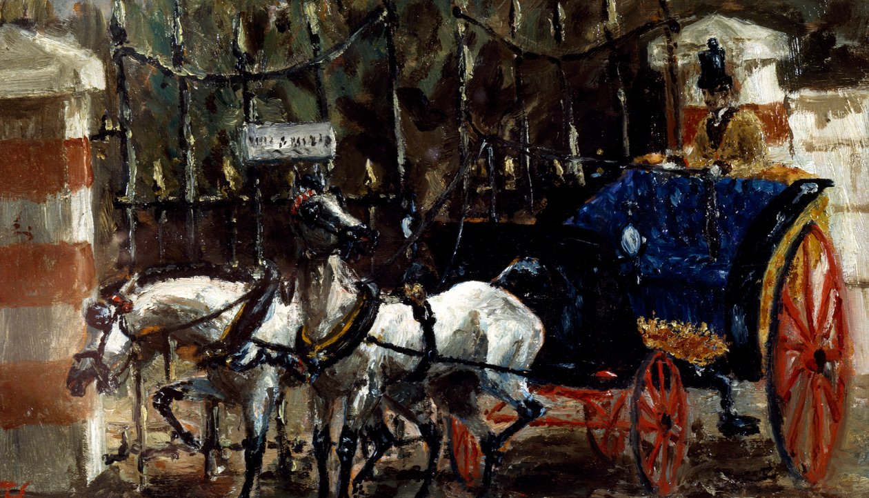 Hevospari portin edessä tekijältä Henri de Toulouse Lautrec