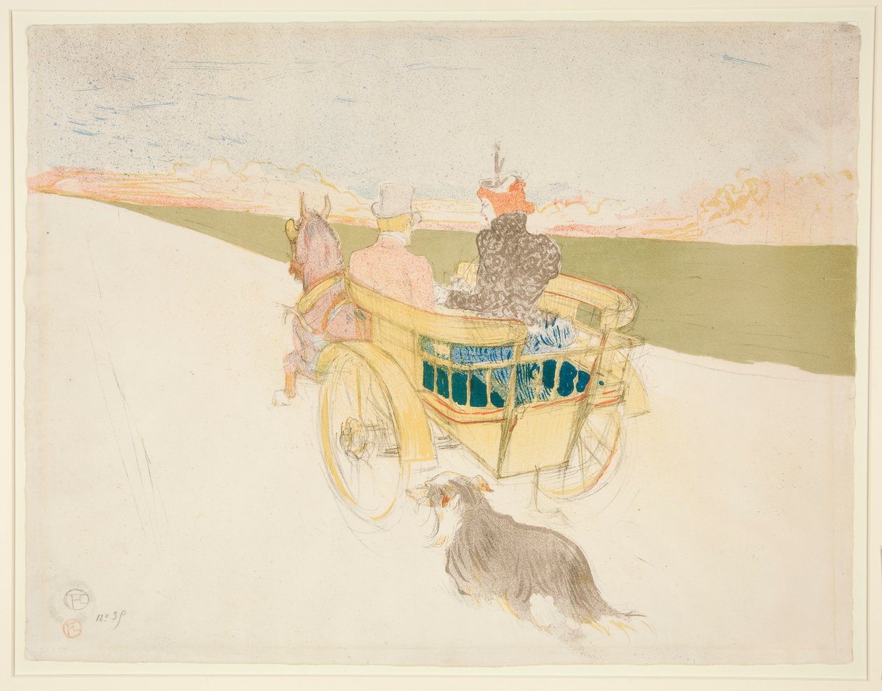 Maaseutumatka; piippu (The Barrel) tai englantilainen kärry (The English Buggy) tekijältä Henri de Toulouse Lautrec
