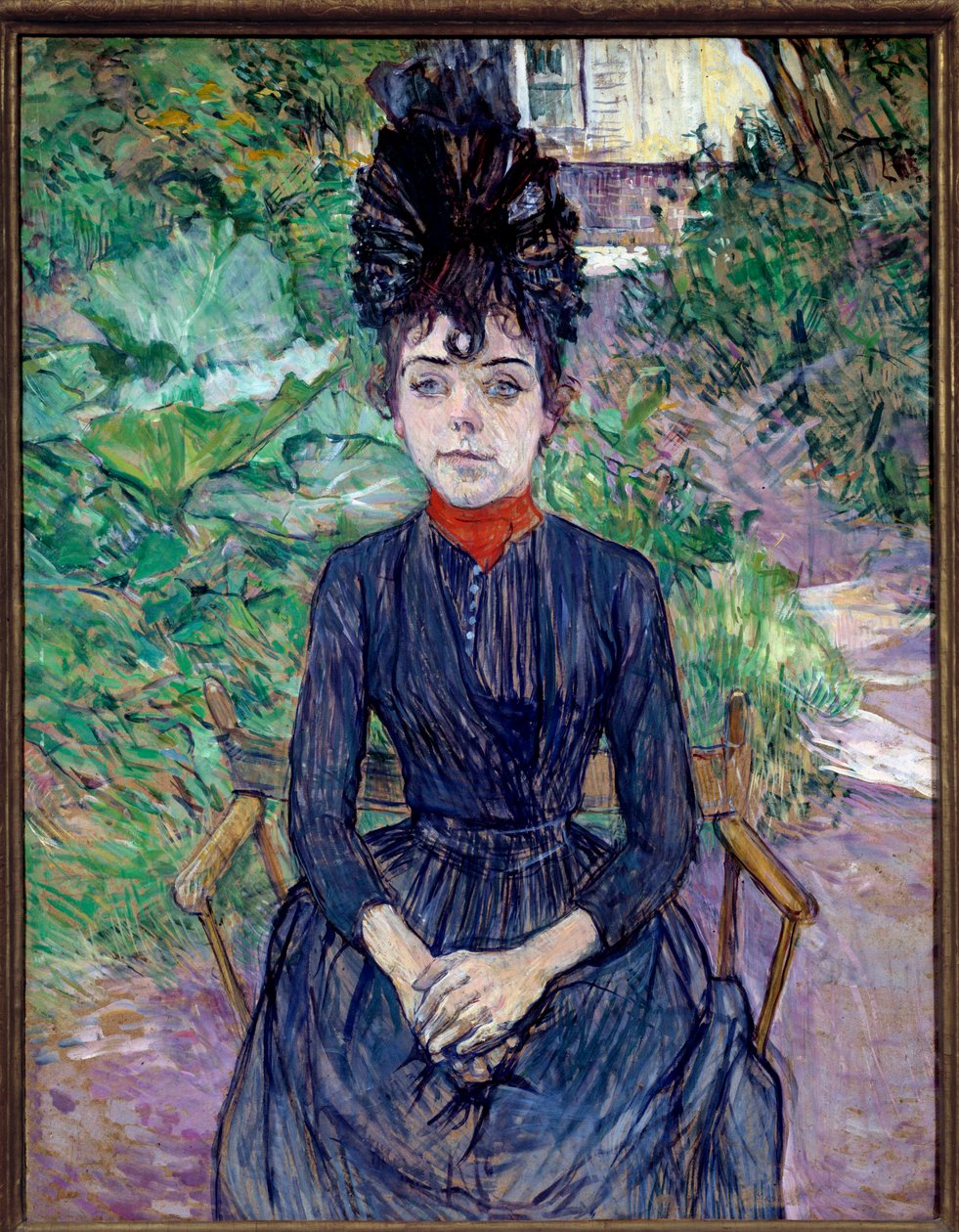 Justine Dieuhlin muotokuva Henri de Toulouse Lautrecin (1864-1901) maalaus 1891 su. 0,74x0,58 m Pariisi, musee d