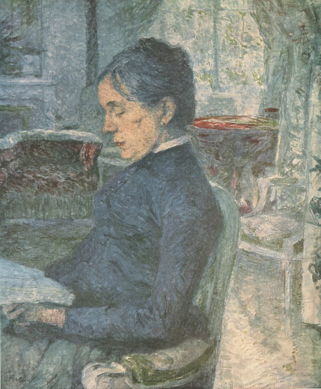 "Muotokuva taiteilijan äidistä lukemassa", 1881, 1952. tekijältä Henri de Toulouse Lautrec