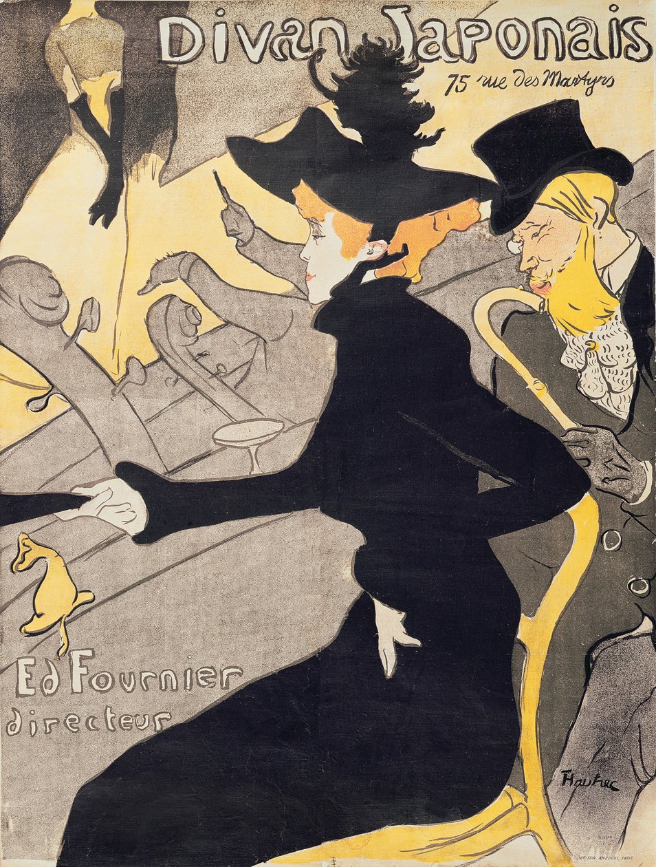 Le Divan Japonais -juliste, 1892 tekijältä Henri de Toulouse Lautrec
