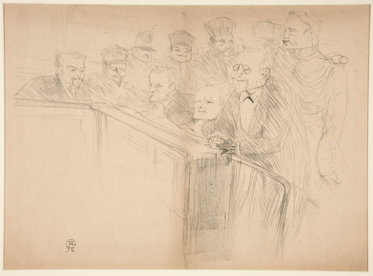 Proc?s Arton, premi?re planche (Arton Trial, ensimmäinen levy) tekijältä Henri de Toulouse Lautrec