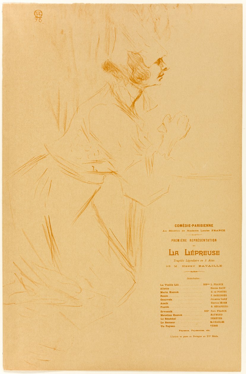 La Lépreusen ohjelma tekijältä Henri de Toulouse Lautrec