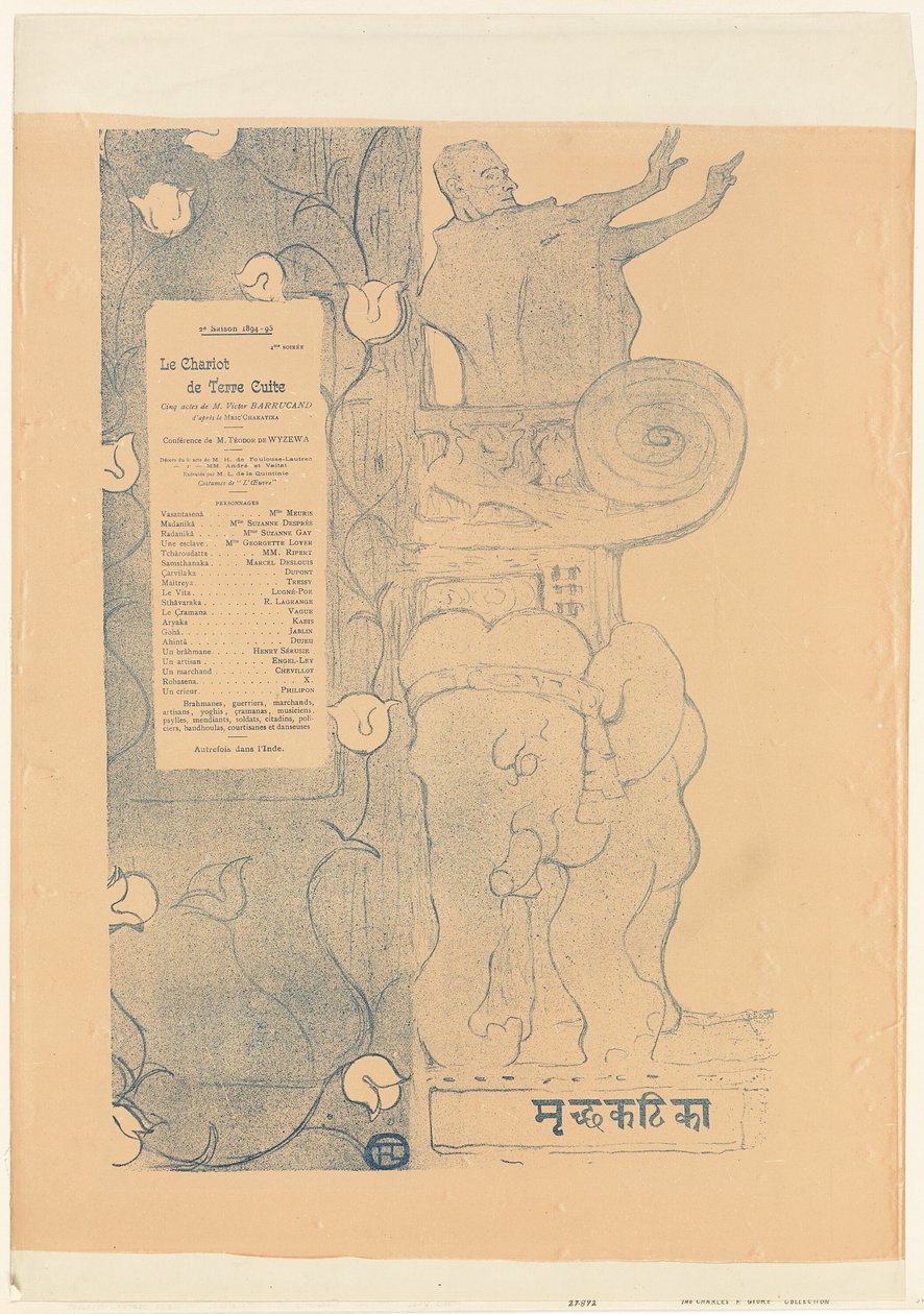 Ohjelma "Pikku savikärry" tekijältä Henri de Toulouse Lautrec