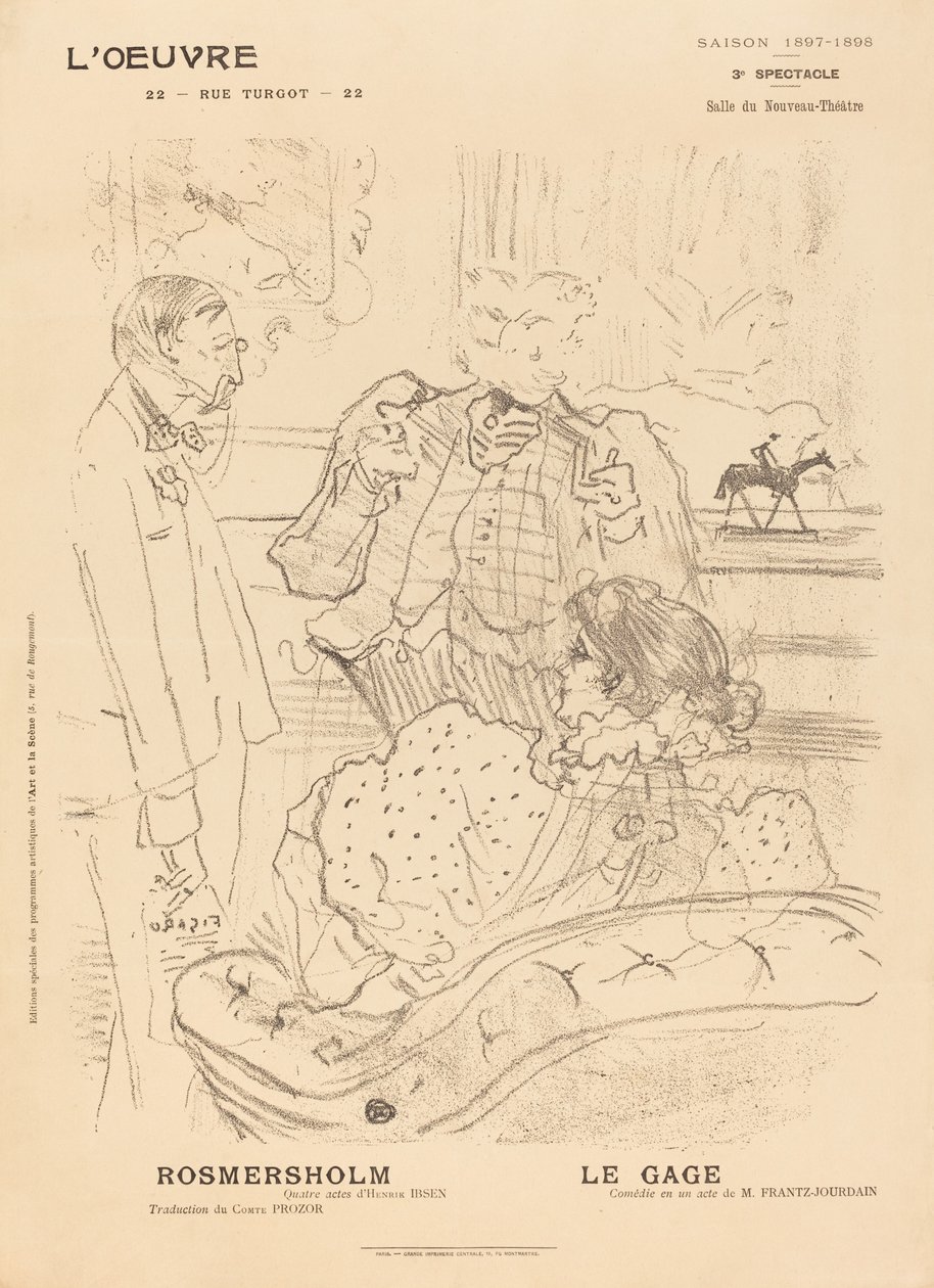 Rosmersholm; Lupaus tekijältä Henri de Toulouse Lautrec