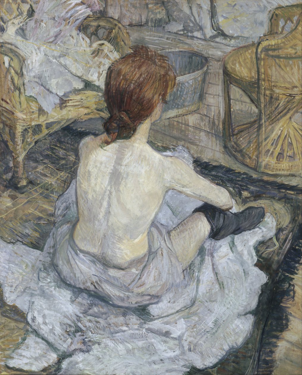 Redhead The Toilet, 1889 tekijältä Henri de Toulouse Lautrec