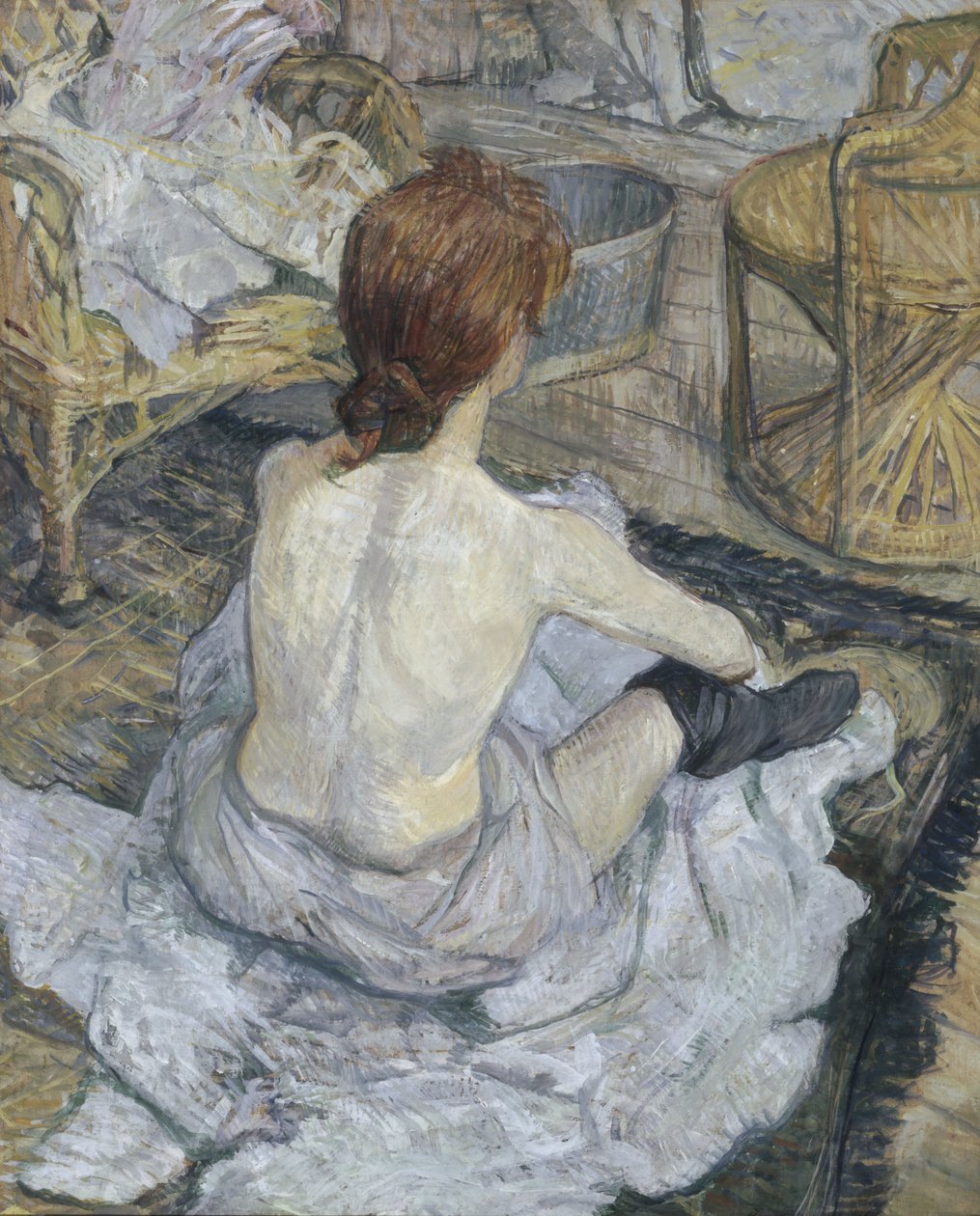 Rousse, joka tunnetaan myös nimellä La Toilette. tekijältä Henri de Toulouse Lautrec