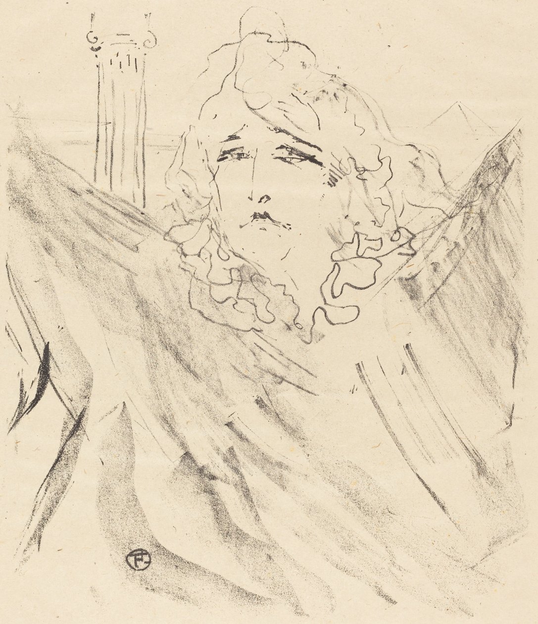 Sarah Bernhardt Kleopatrassa Sarah Bernhardt Kleopatrassa, 1896. tekijältä Henri de Toulouse Lautrec