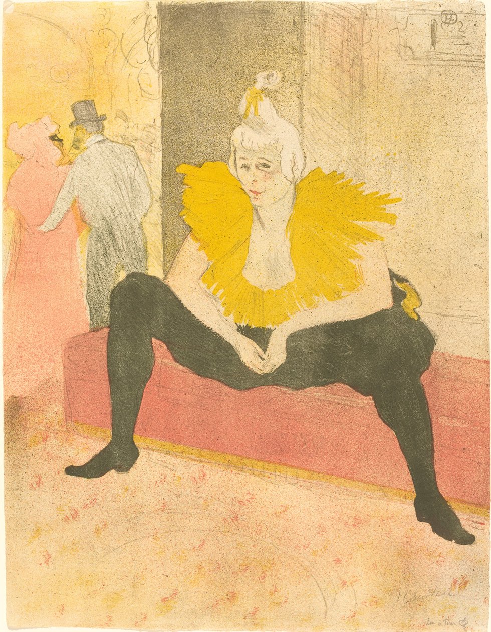 Istuva Clowness La Clownesse assise, 1896. tekijältä Henri de Toulouse Lautrec