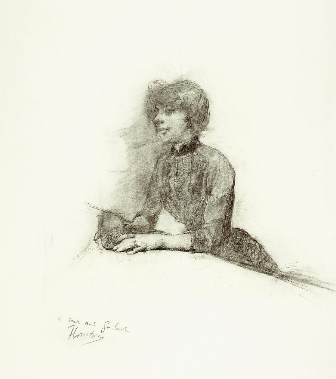 Istuva nainen, n. 1887 tekijältä Henri de Toulouse Lautrec