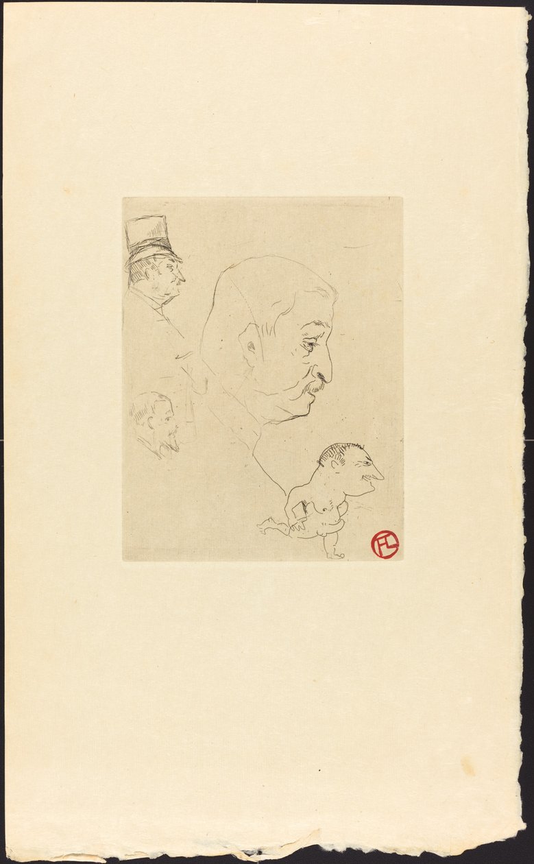 Sketch Croquis, 1898. tekijältä Henri de Toulouse Lautrec