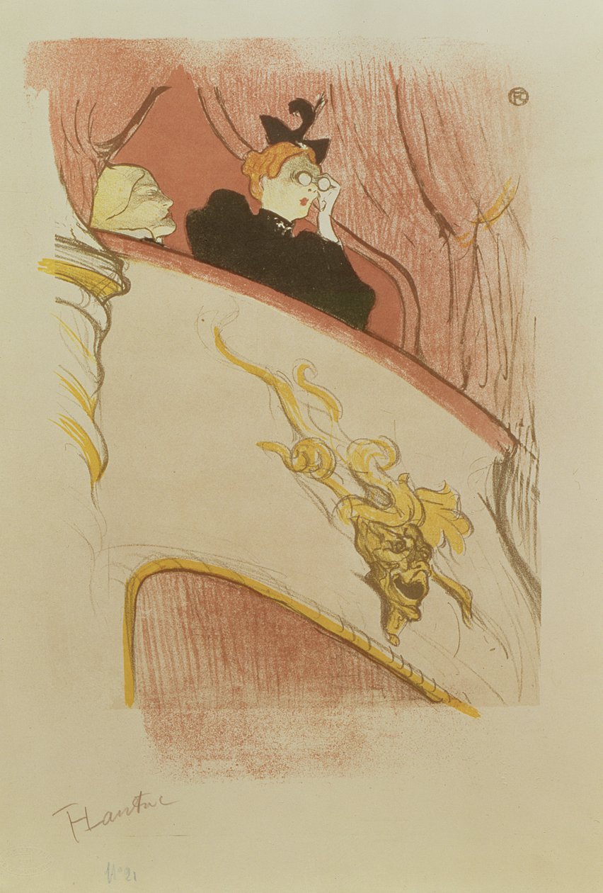 Kultaisen groteskin laatikko, 1893 tekijältä Henri de Toulouse Lautrec