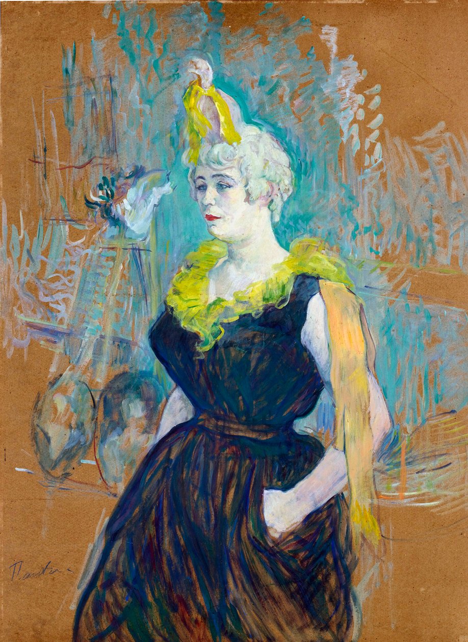 The Clownesse Cha-U-Kao, Toulouse Lautrec, Henri, de (1864-1901) tekijältä Henri de Toulouse Lautrec