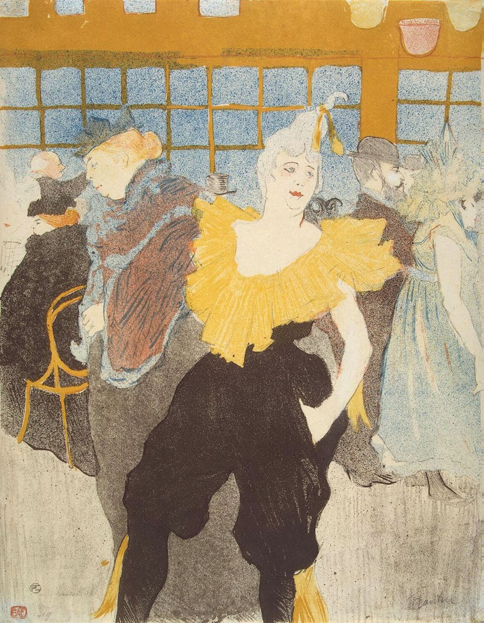 Clownesse Moulin Rougessa tekijältä Henri de Toulouse Lautrec