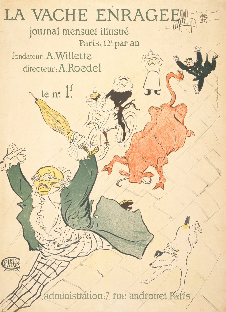 Huonekalut ja erilaiset esineet 1100- ja 1300-luvuilta tekijältä Henri de Toulouse Lautrec