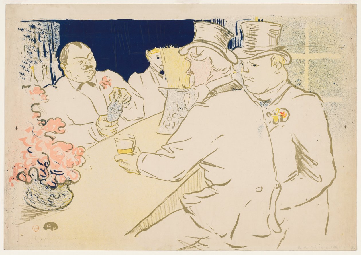 Irlantilainen ja amerikkalainen baari, Rue Royale, 1896. tekijältä Henri de Toulouse Lautrec