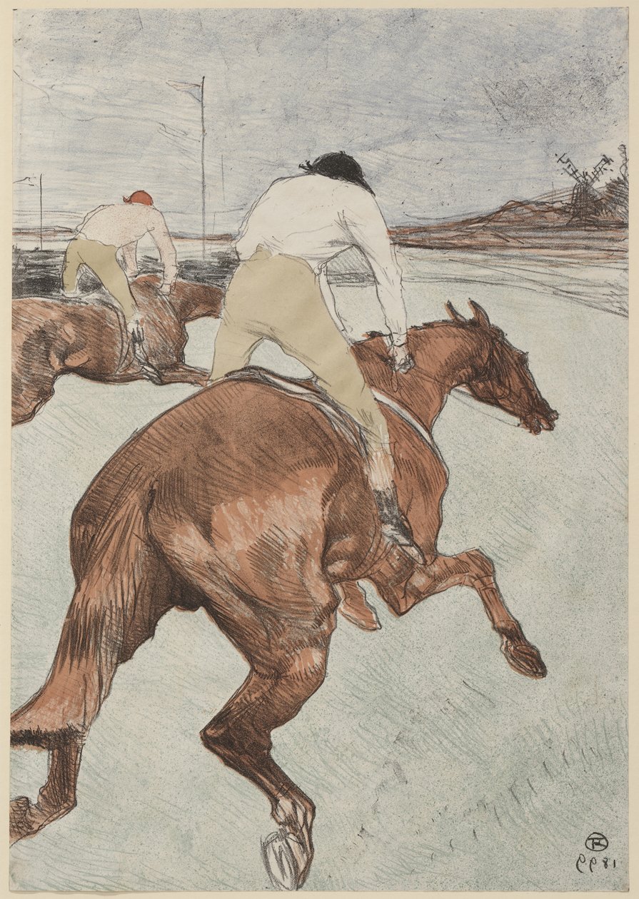 Jockey, 1899 tekijältä Henri de Toulouse Lautrec