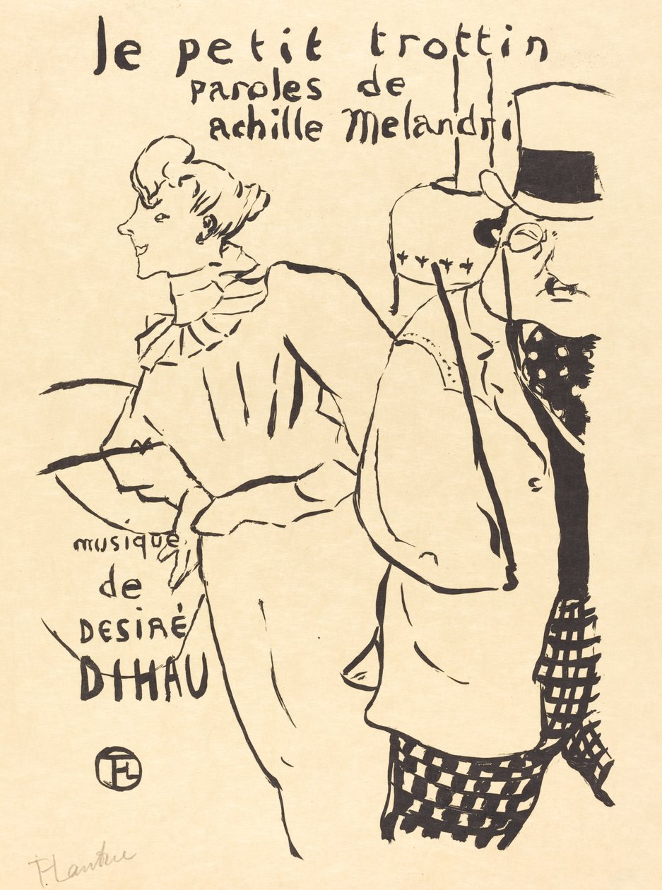 Pikku Errand-Girl Le petit trottin, 1893. tekijältä Henri de Toulouse Lautrec