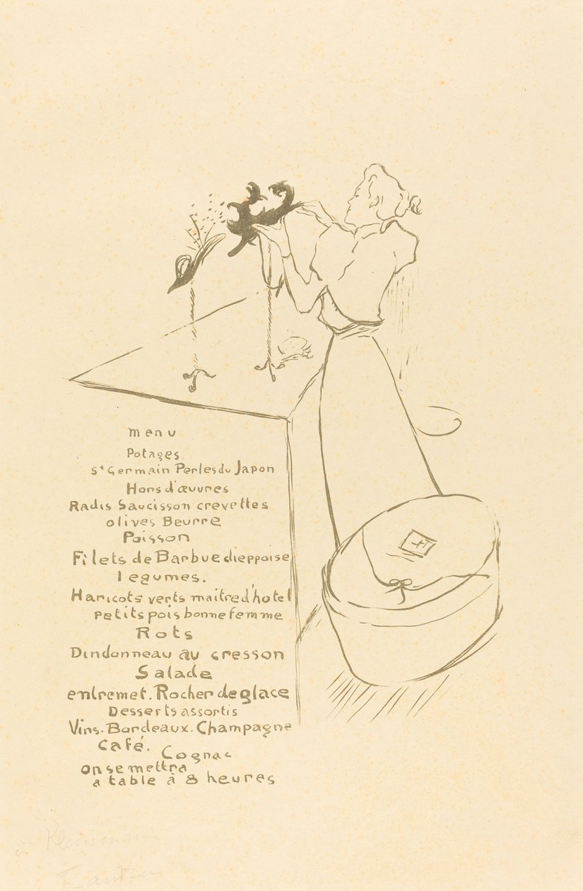 The Milliner La Modiste - Renée Vert, 1893. tekijältä Henri de Toulouse Lautrec
